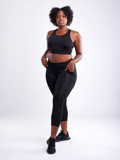 High-Waisted Classic Gym Leggings w Pockets