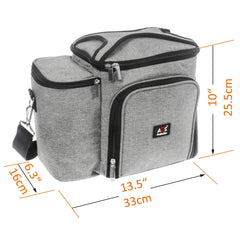 Large Meal Prep Lunch Box Insulated Lunch Box For Women Men Gray Color